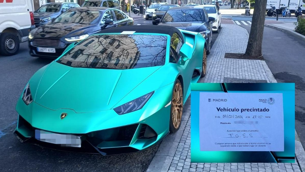 Un Lamborghini inmovilizado por deudas con la Seguridad Social
